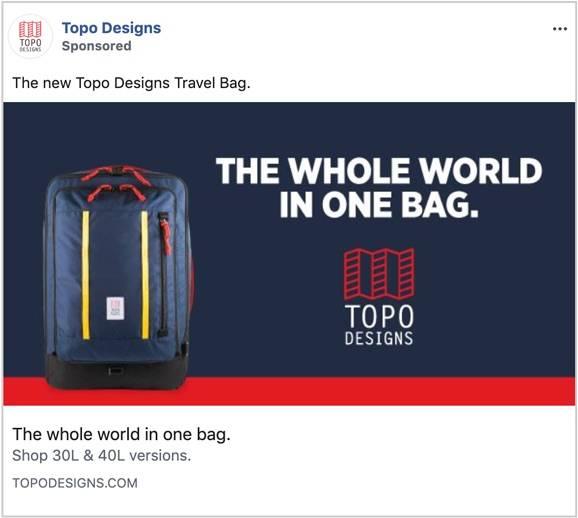 Topo Designs Facebook ads