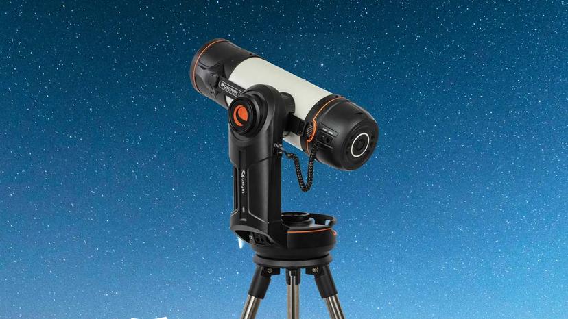 telescope under starry sky
