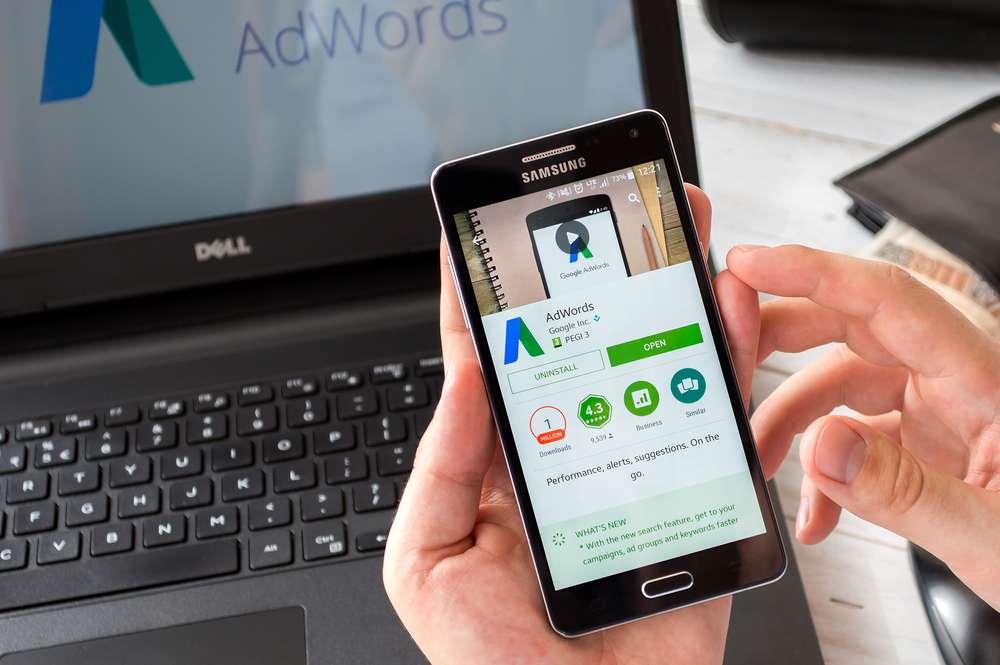 Google AdWords Analytics page on Mobile and Desktop