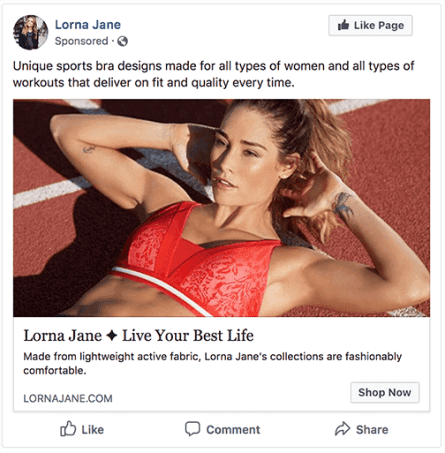 Lorna Jane Facebook ads