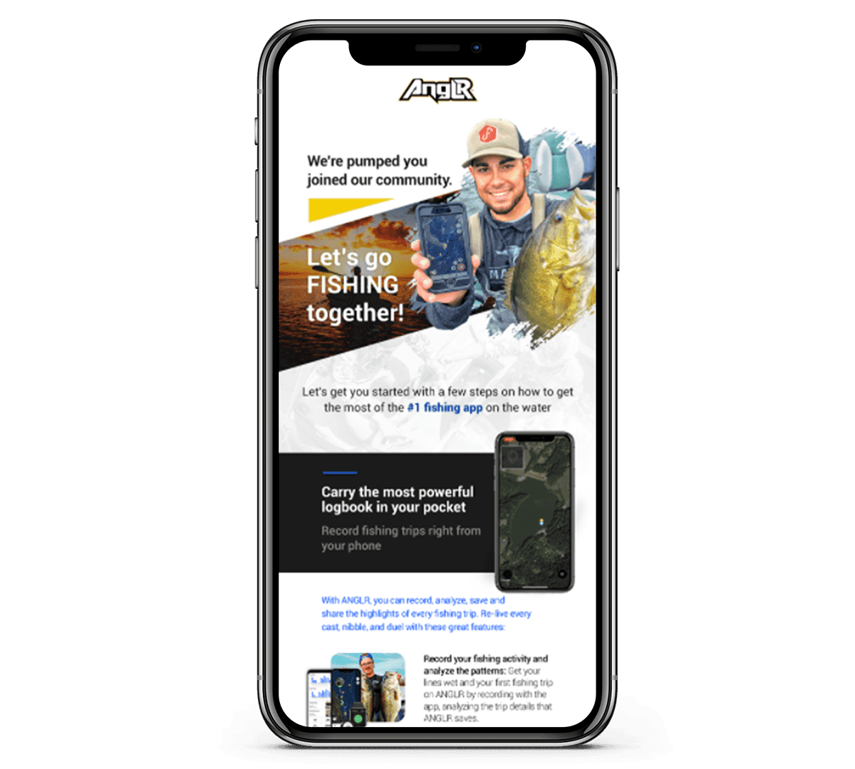 ANGLR welcome email mockup