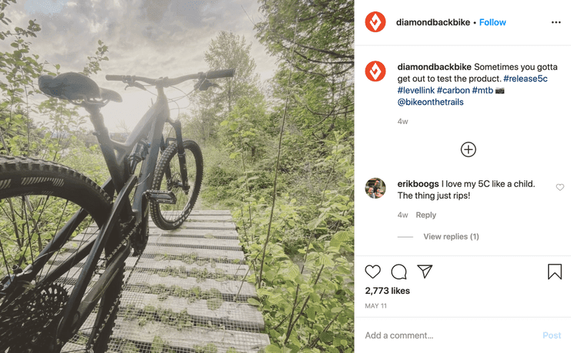 Diamondback Bicycles Instagram image