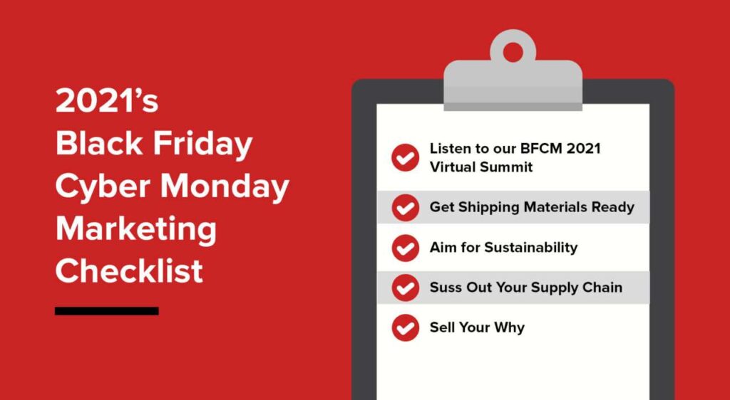 2021's Black Friday Cyber Monday Marketing Checklist