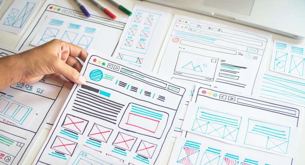 Website Designer Creative Planning Sketch