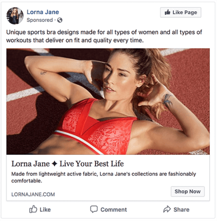 Lorna Jane Facebook Ads