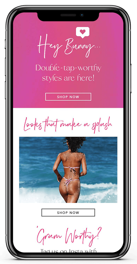 Beach Bunny iPhone content mockup