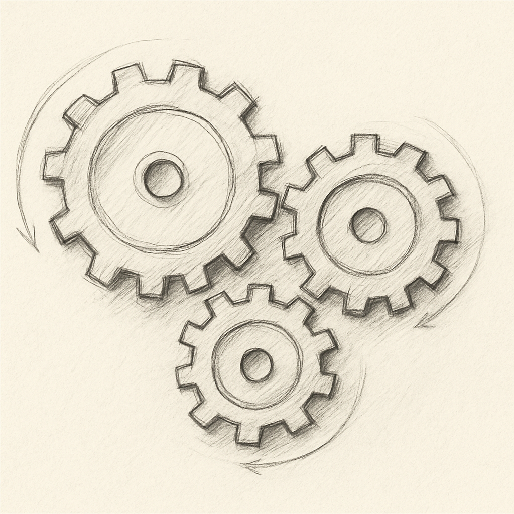 gears turning